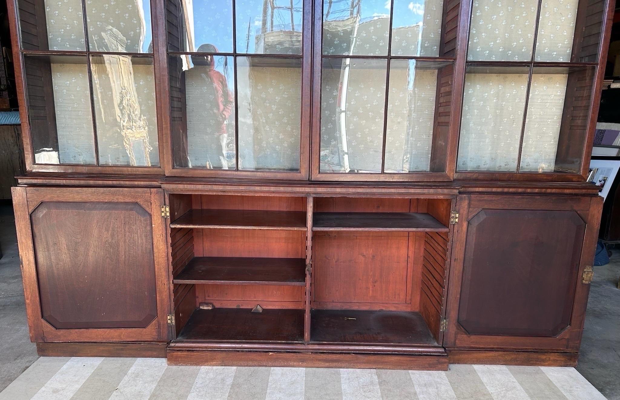 Verre Fantastique bibliothèque en acajou de style géorgien du 18e siècle en vente