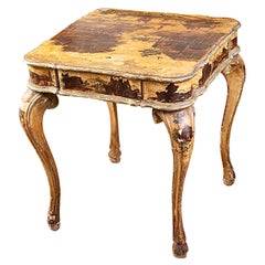 Fantástica mesa de juego de Arte Povera italiano del siglo XVIII