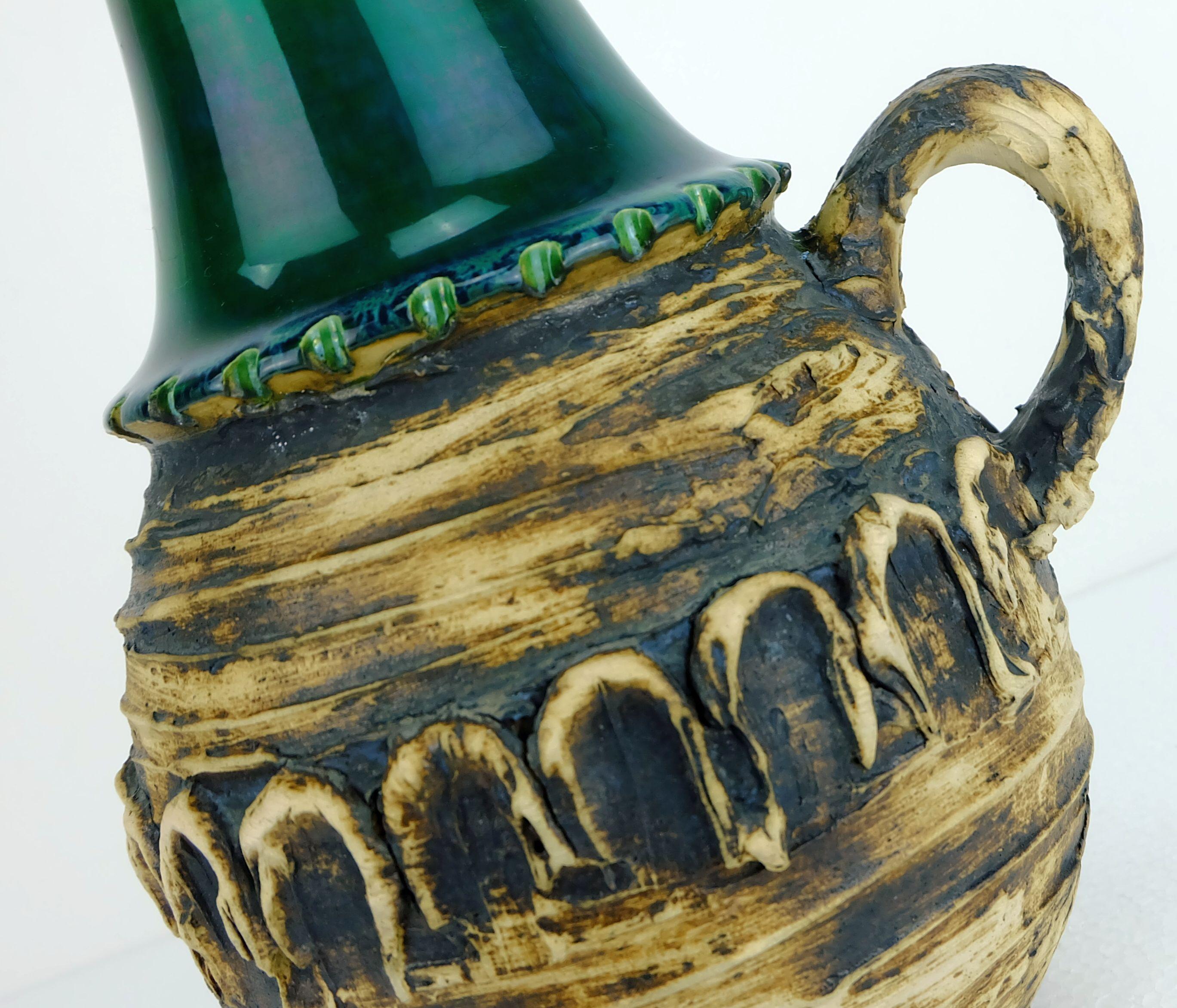 fantastico VASO carstens anni '60 con smalto grezzo eccezionale modello 29-30 A In condizioni buone in vendita a Mannheim, DE