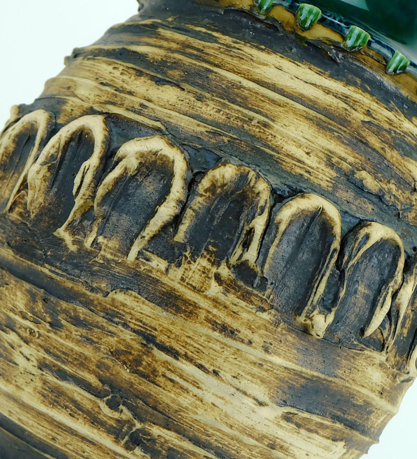 Ceramica fantastico VASO carstens anni '60 con smalto grezzo eccezionale modello 29-30 A in vendita