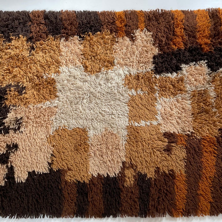 Fantastic 1970s Modernist Multi-Color High Pile Rya Rug by Desso ...