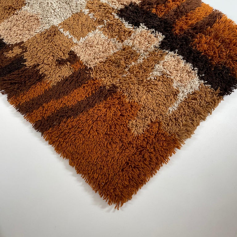 Fantastic 1970s Modernist Multi-Color High Pile Rya Rug by Desso ...