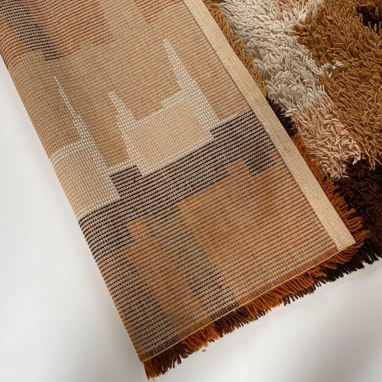 Fantastic 1970s Modernist Multi-Color High Pile Rya Rug by Desso ...