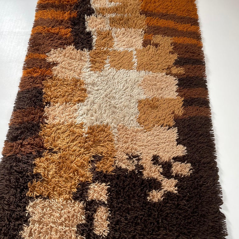 Fantastic 1970s Modernist Multi-Color High Pile Rya Rug by Desso ...