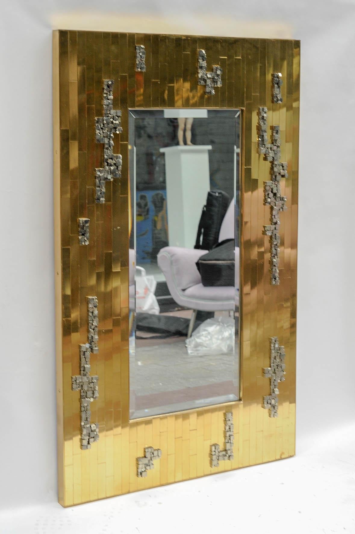 French Fantastic 1980s Mirror by Georges Mathias