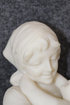 Fantastic 19th century Alabaster Sculputure of Mother & Child By Antonio Frilli