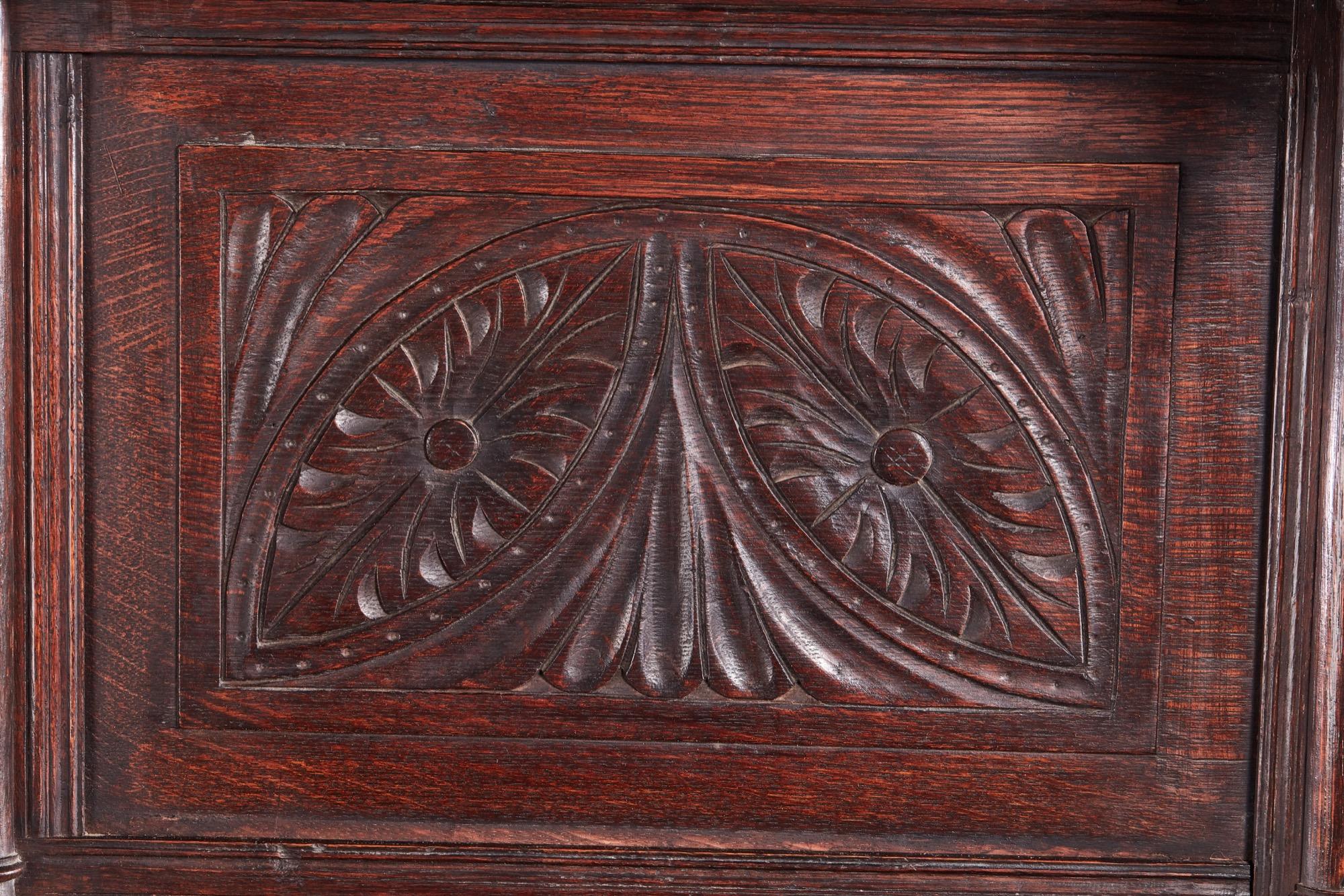 Fantastic 19th Century Antique Carved Oak Dresser For Sale 6