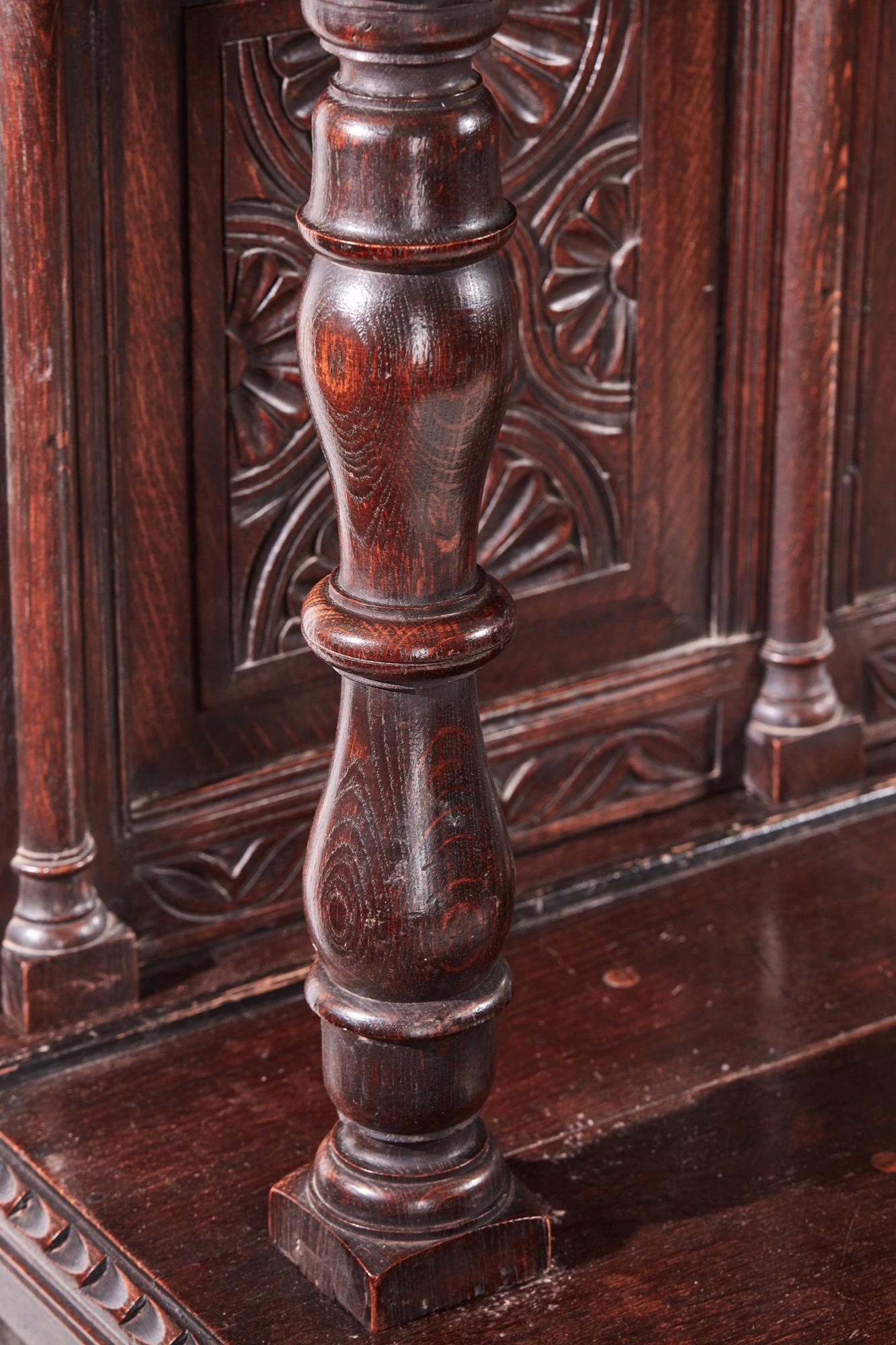 Fantastic 19th Century Antique Carved Oak Dresser In Excellent Condition For Sale In Suffolk, GB