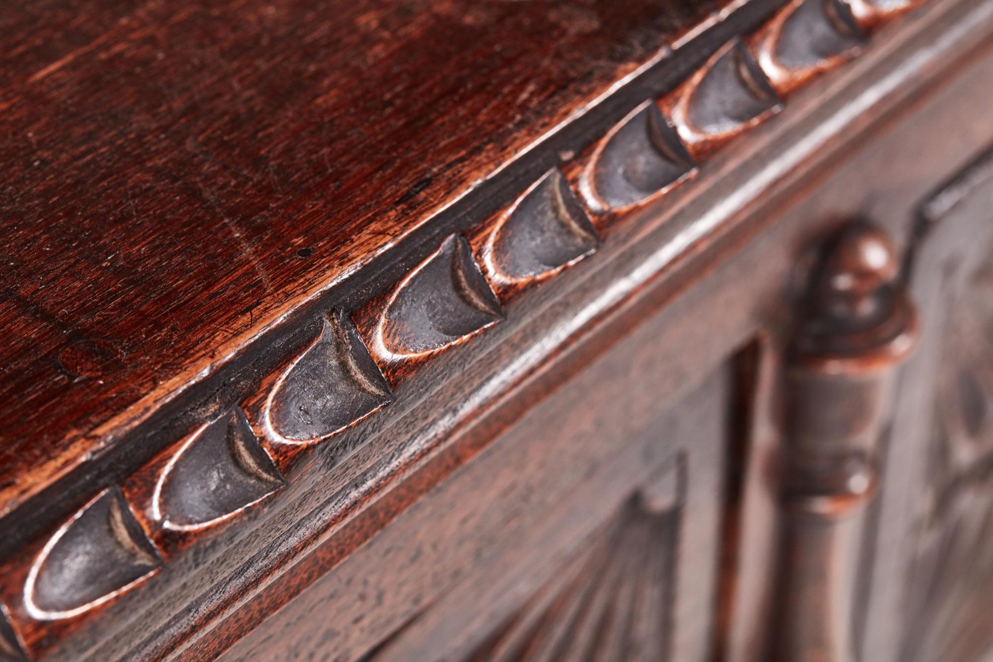 Fantastic 19th Century Antique Carved Oak Dresser For Sale 1