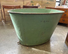 Fantastic 19th Century Oversized Painted French Tub, Probably for Grapes