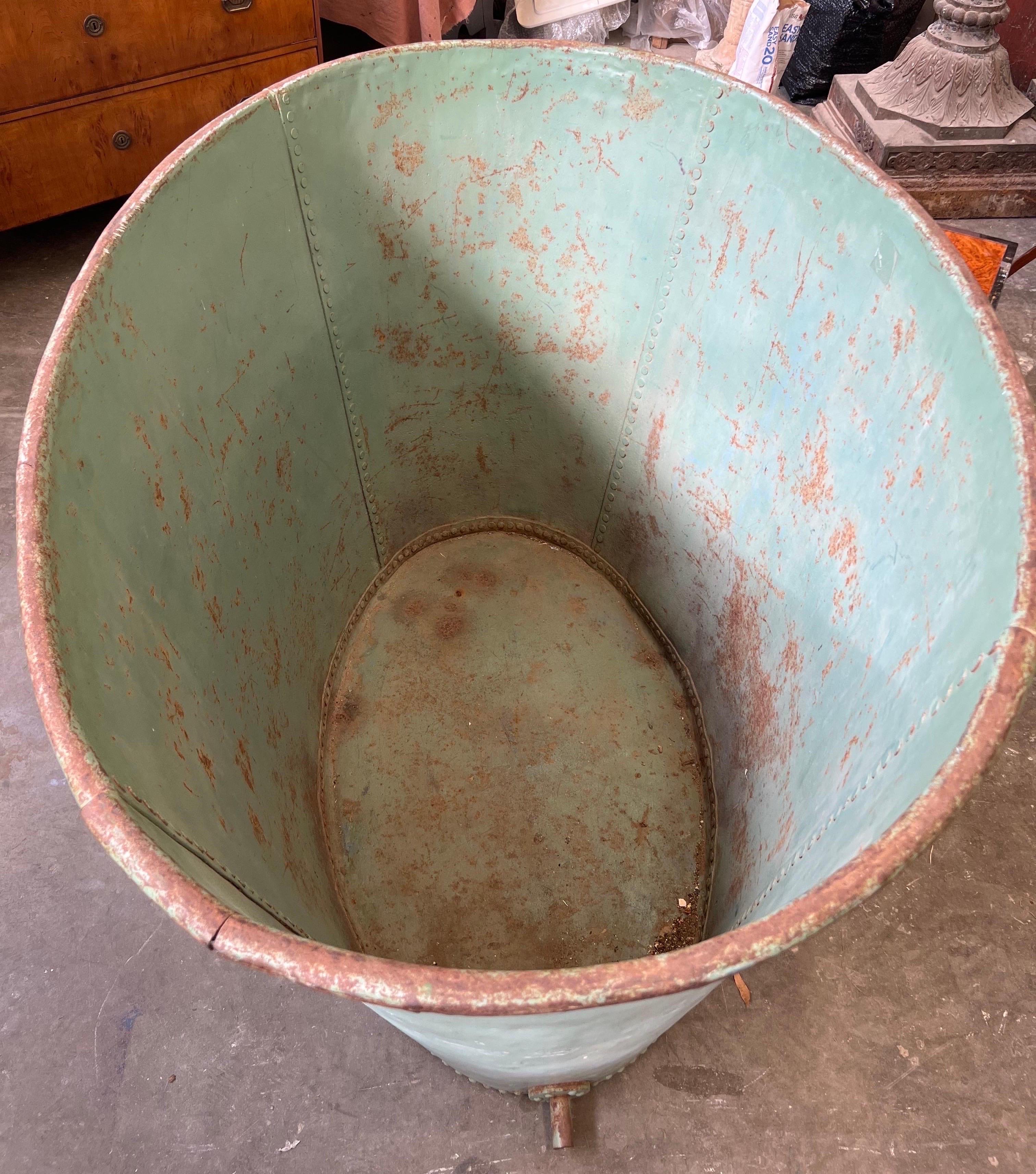 Fantastic 19th Century Oversized Painted French Tub, Probably for Grapes In Good Condition For Sale In Charleston, SC