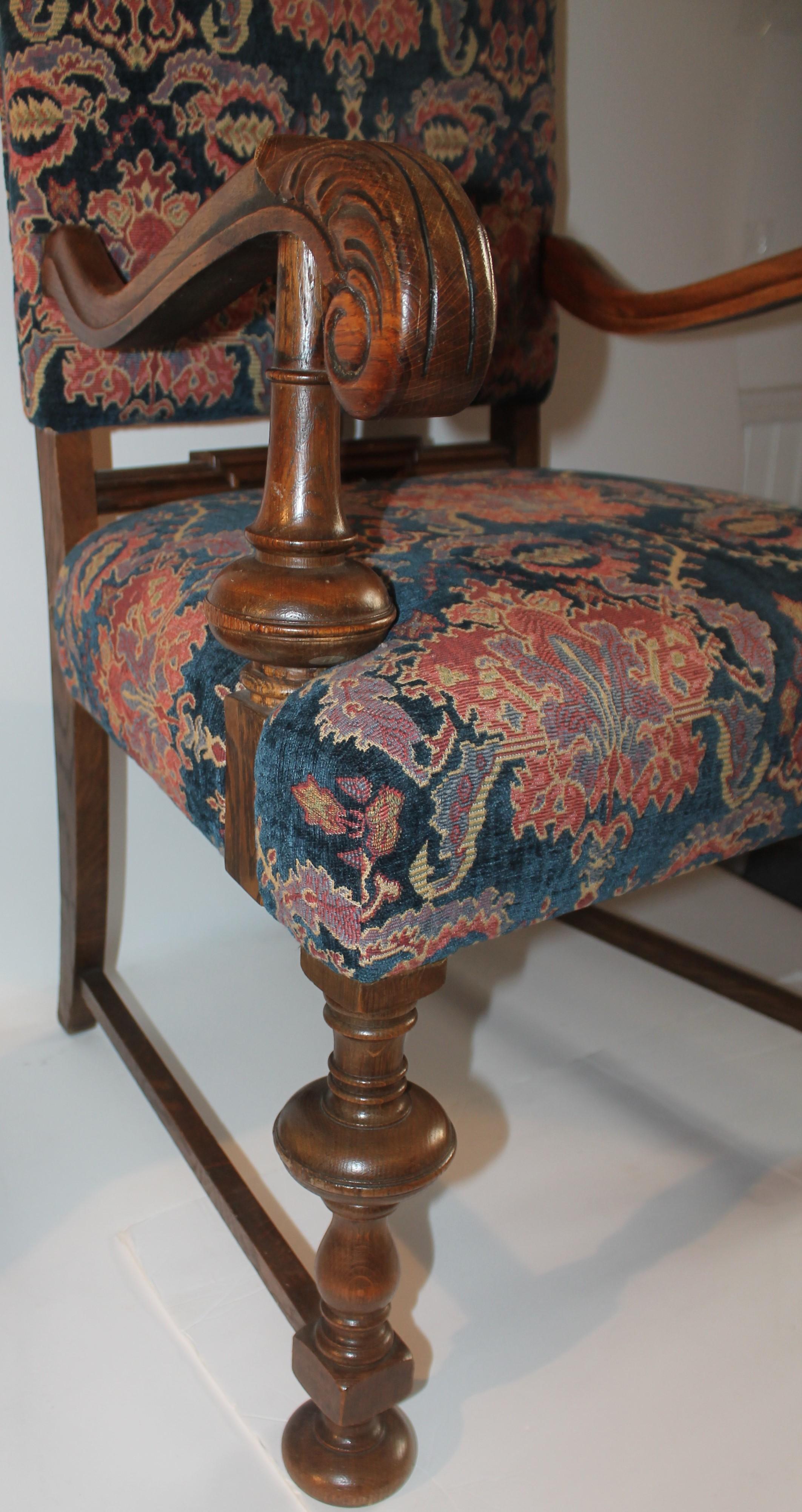 Hand-Crafted Fantastic 19th C Hand Carved Italian Arm Chair