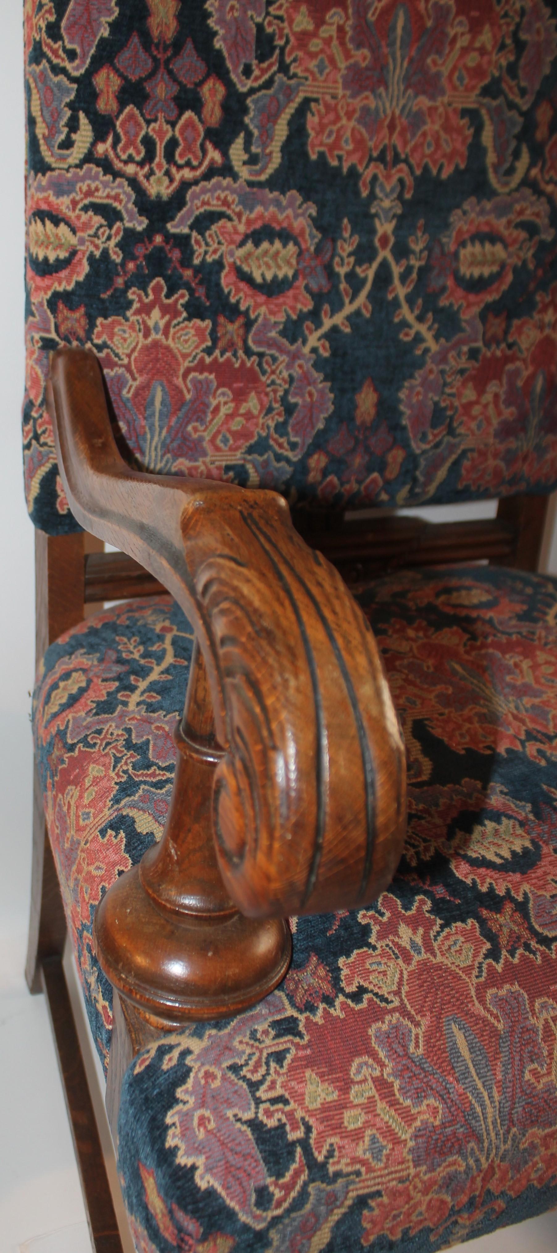 Fantastic 19th C Hand Carved Italian Arm Chair In Good Condition In Los Angeles, CA