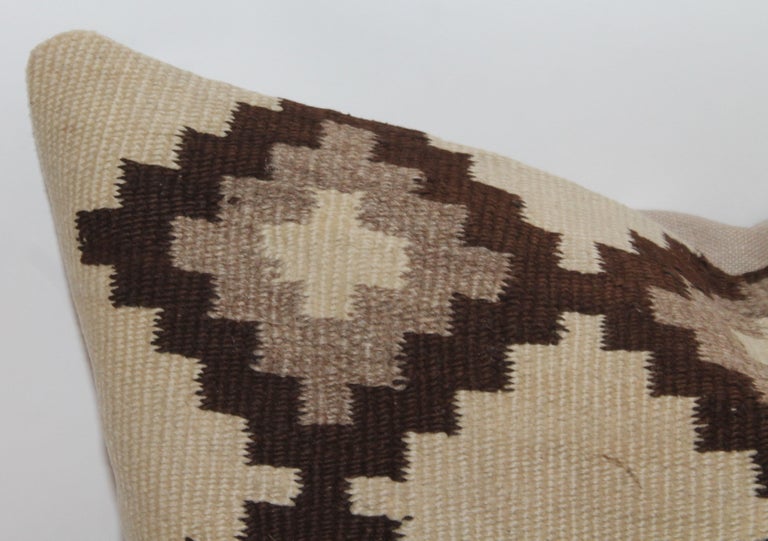 Wool Fantastic 19th Century Navajo Indian Weaving Pillows, 2 For Sale