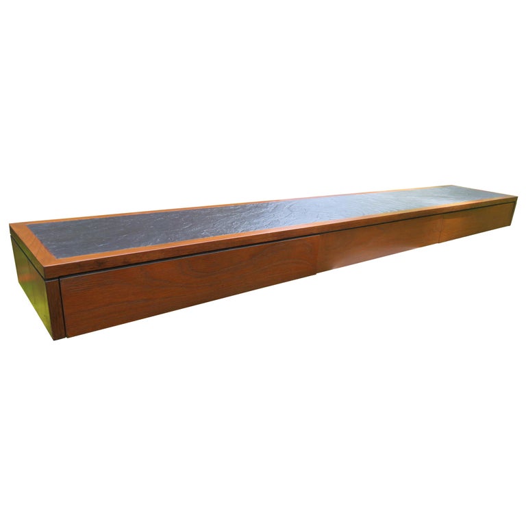 Fantastic 3 Drawer Hanging Teak Wall Shelf Drawers MidCentury Modern