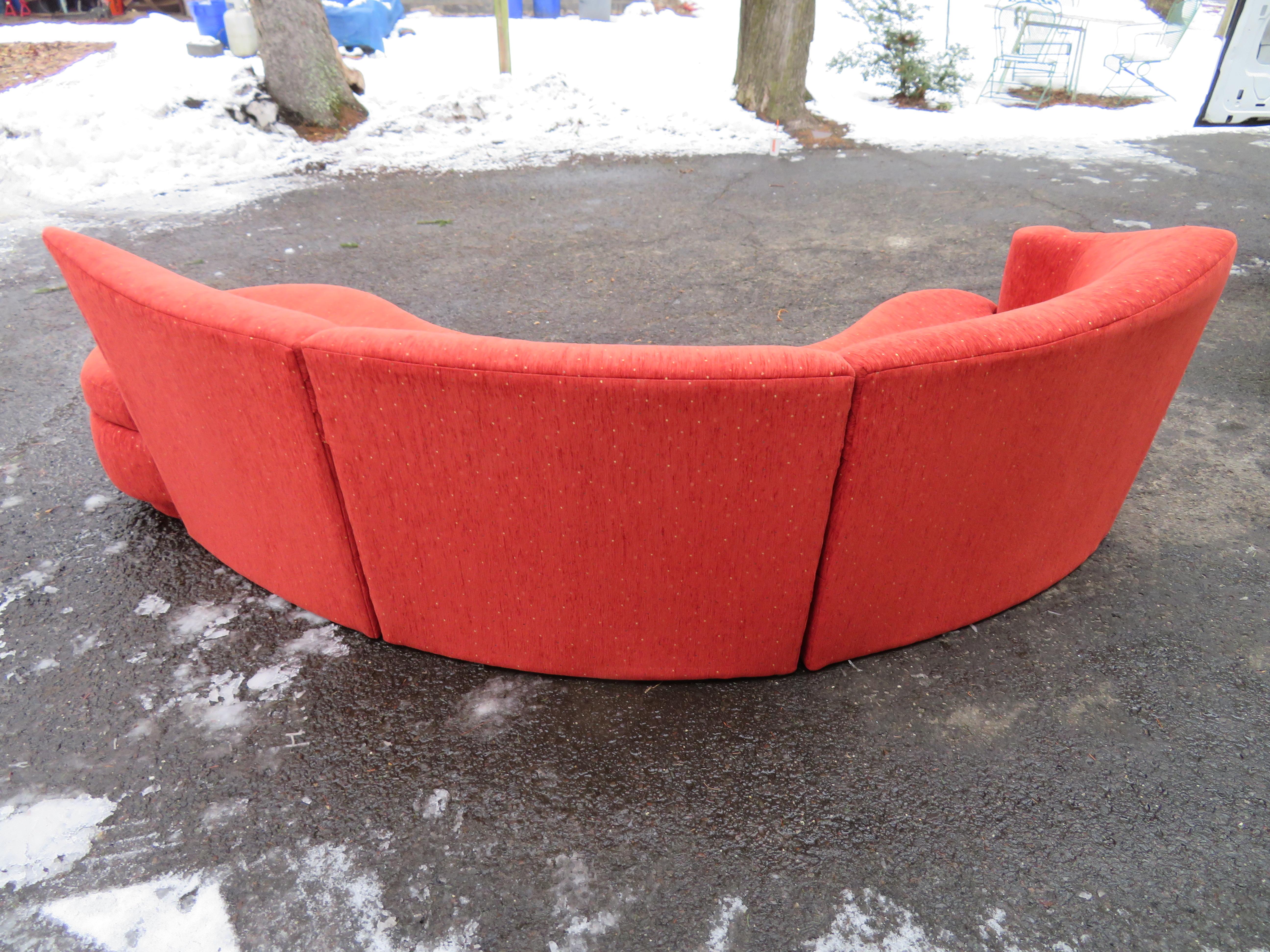 3 piece curved sofa