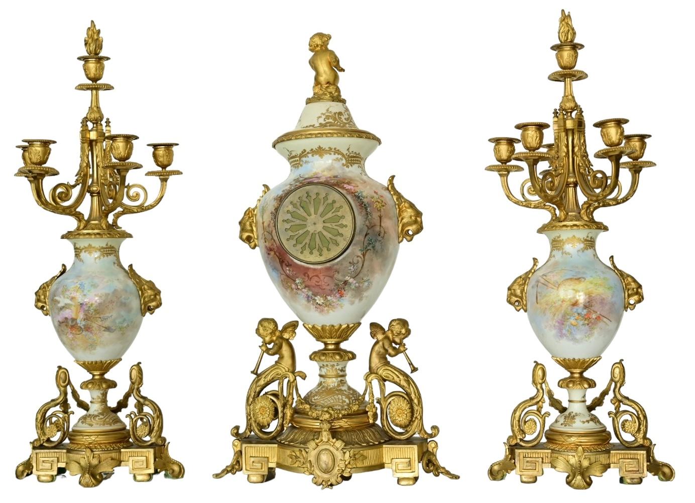 Fantastic 3 Piece Tiffany & Co Clock Set For Sale 11