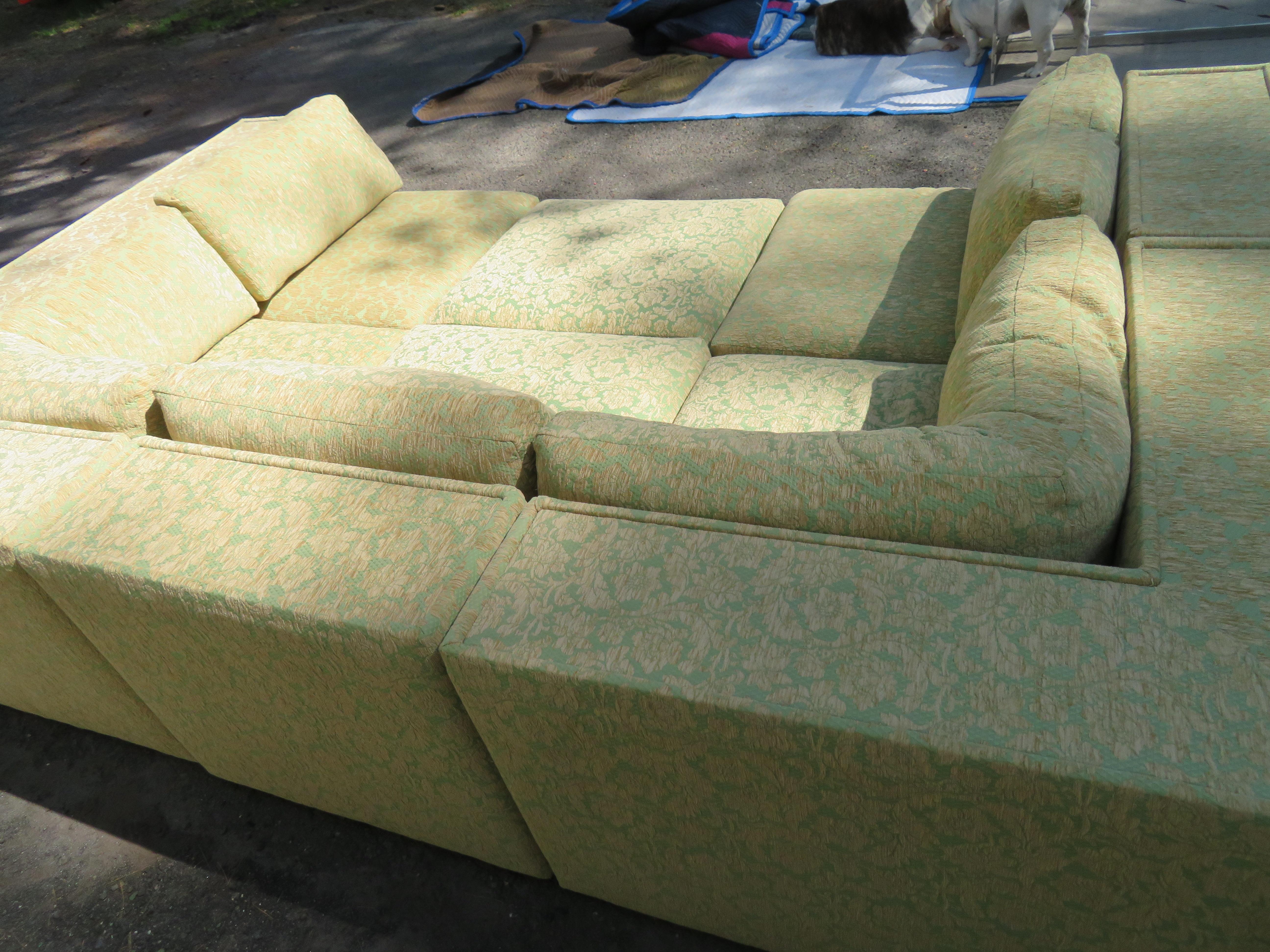 Fantastic 5 Piece Milo Baughman Sectional Sofa for Thayer Coggin In Good Condition In Pemberton, NJ