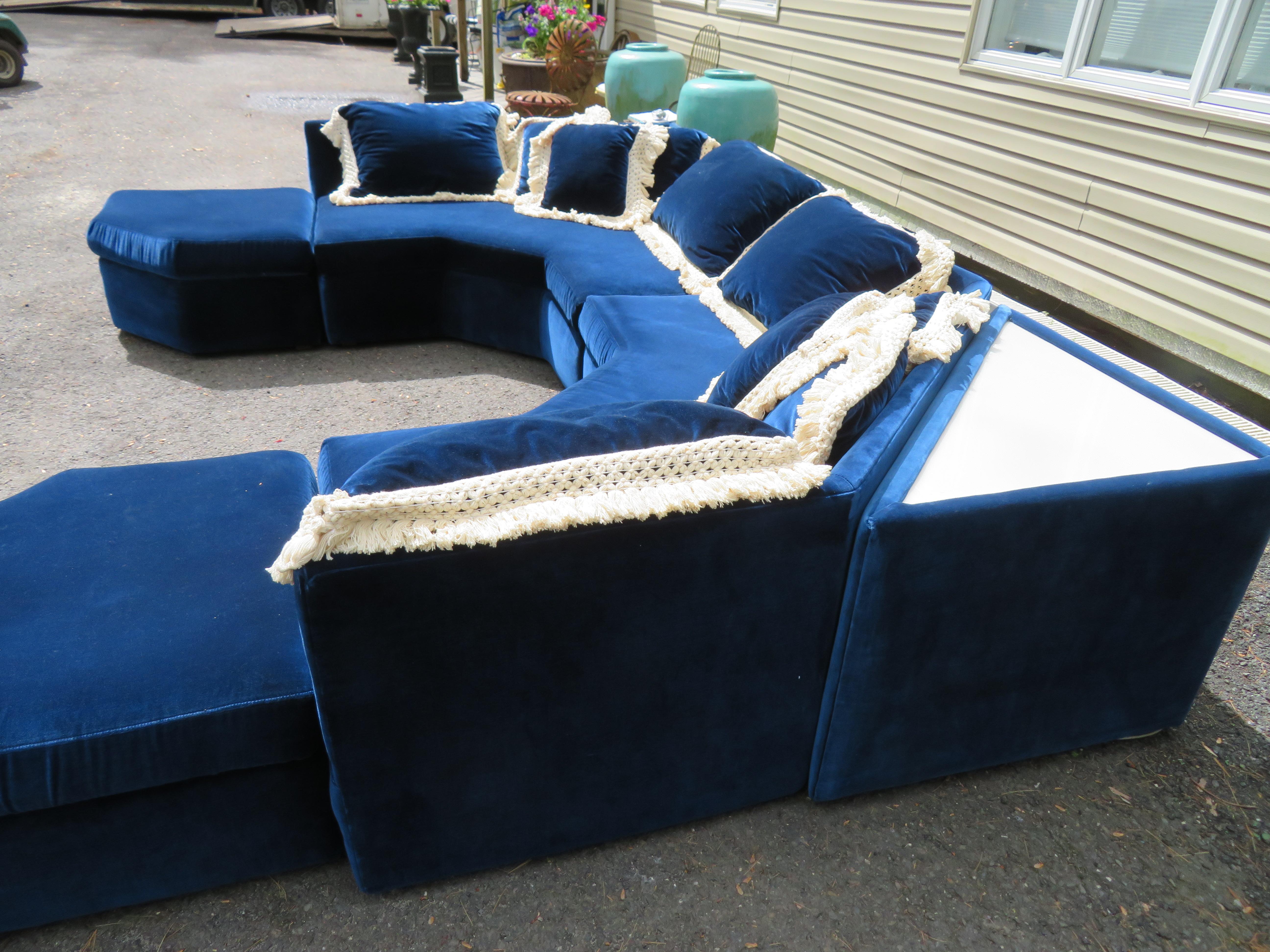 Fantastisches 6teiliges Sofa im Milo Baughman-Stil, Carson's Mid-Century Modern, Carson's im Angebot 5