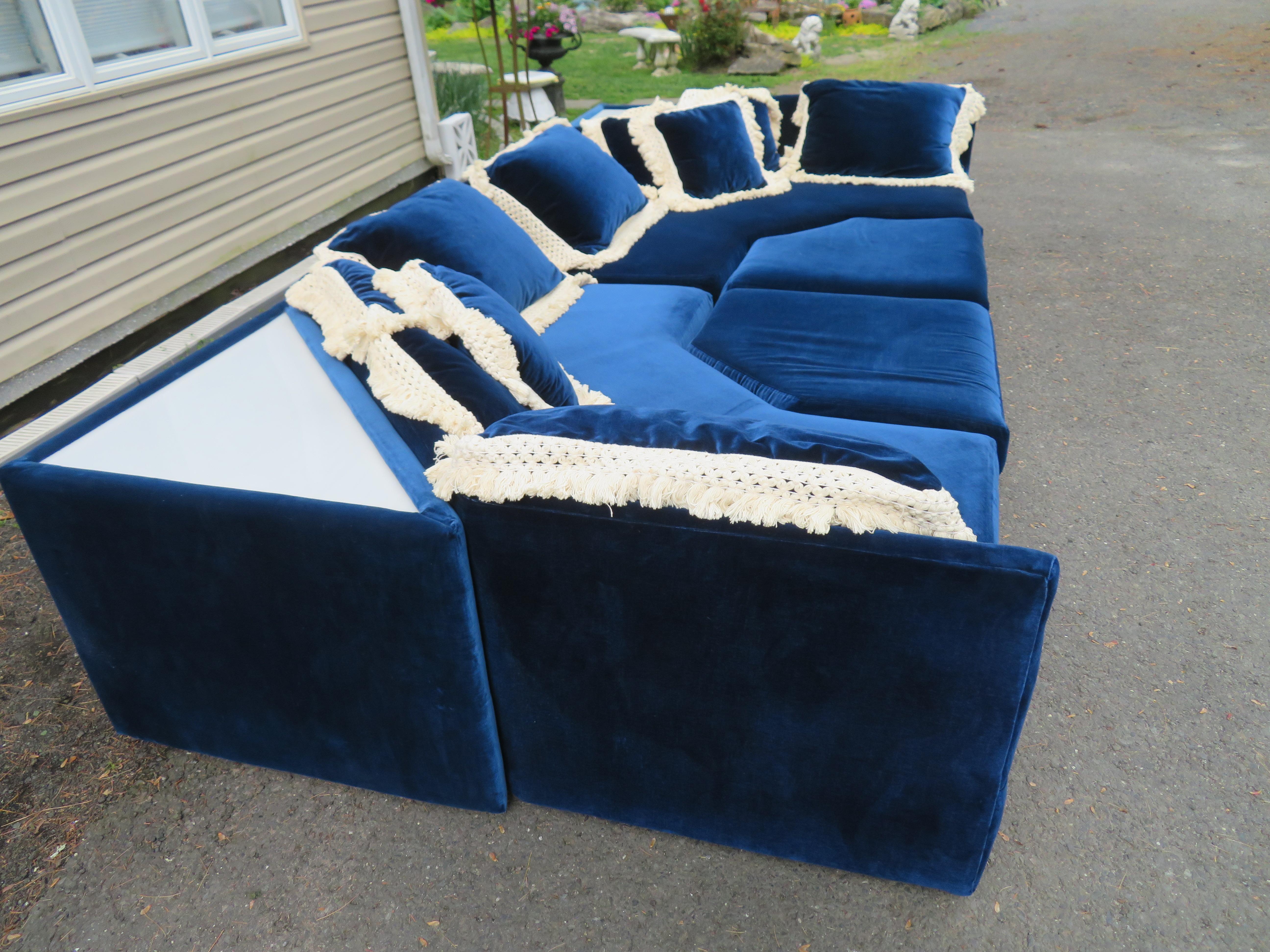 Fantastisches 6teiliges Sofa im Milo Baughman-Stil, Carson's Mid-Century Modern, Carson's im Angebot 9