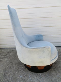 Fantastic Adrian Pearsall Tall Back Swivel King Chair, Mid-Century Modern