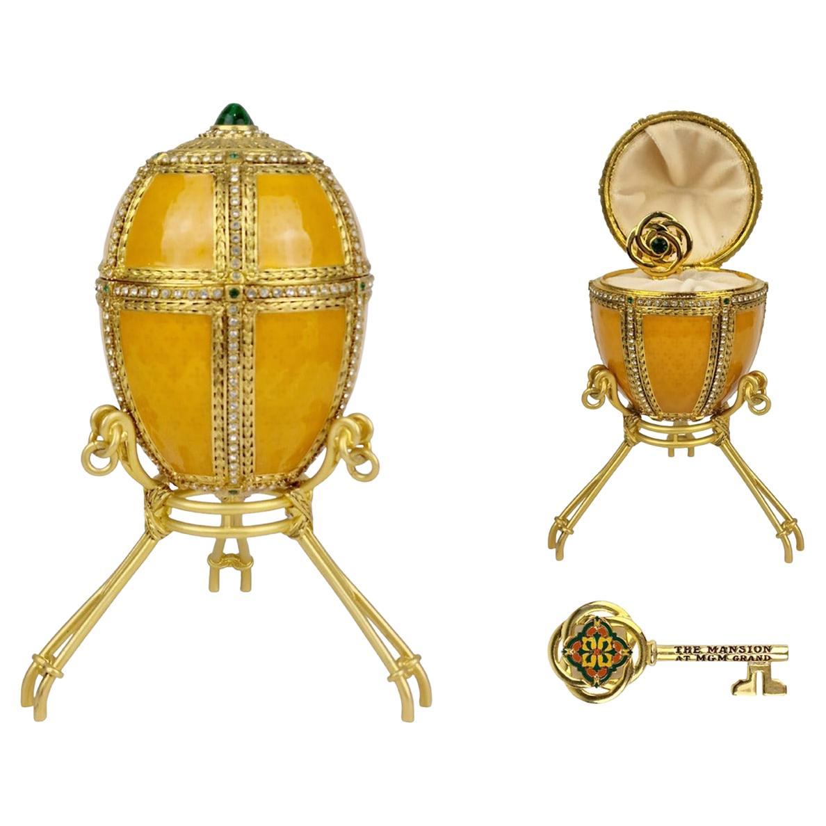 Fantastisch nach Carl Faberge Egg „Mansion at MGM Grand“  im Angebot