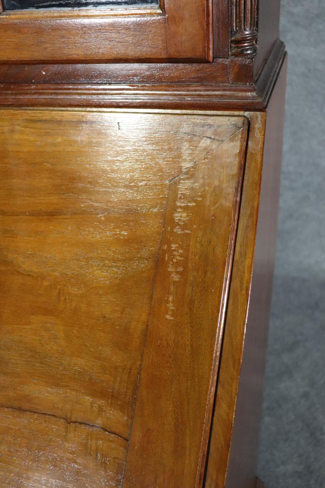 Fantastic American Centennial Solid Walnut Philadelphia Carved Secretary Desk  For Sale 9