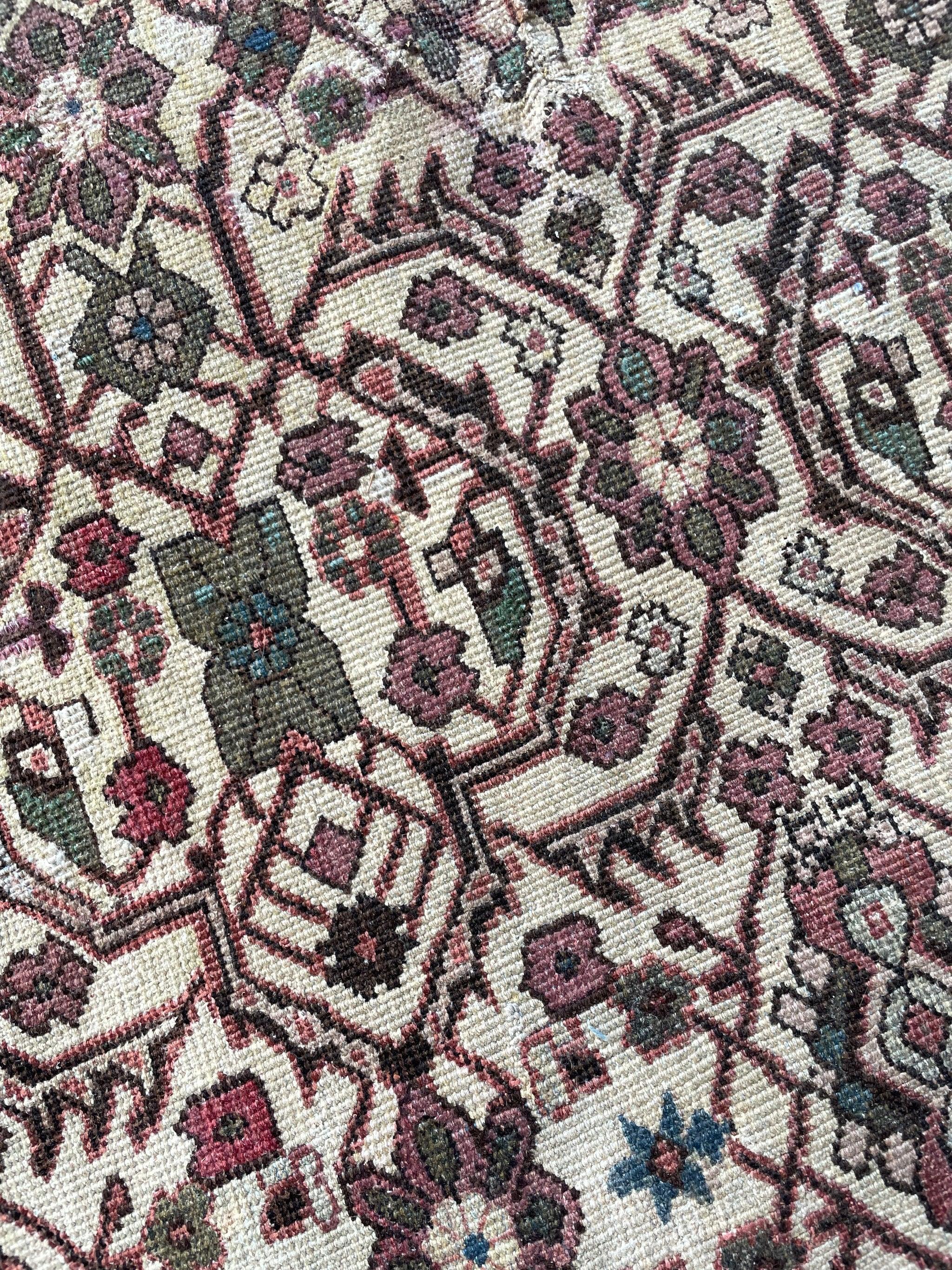 Fantastic Antique Beauty Rug with Intricate Geometric Vines, c.1930's 5