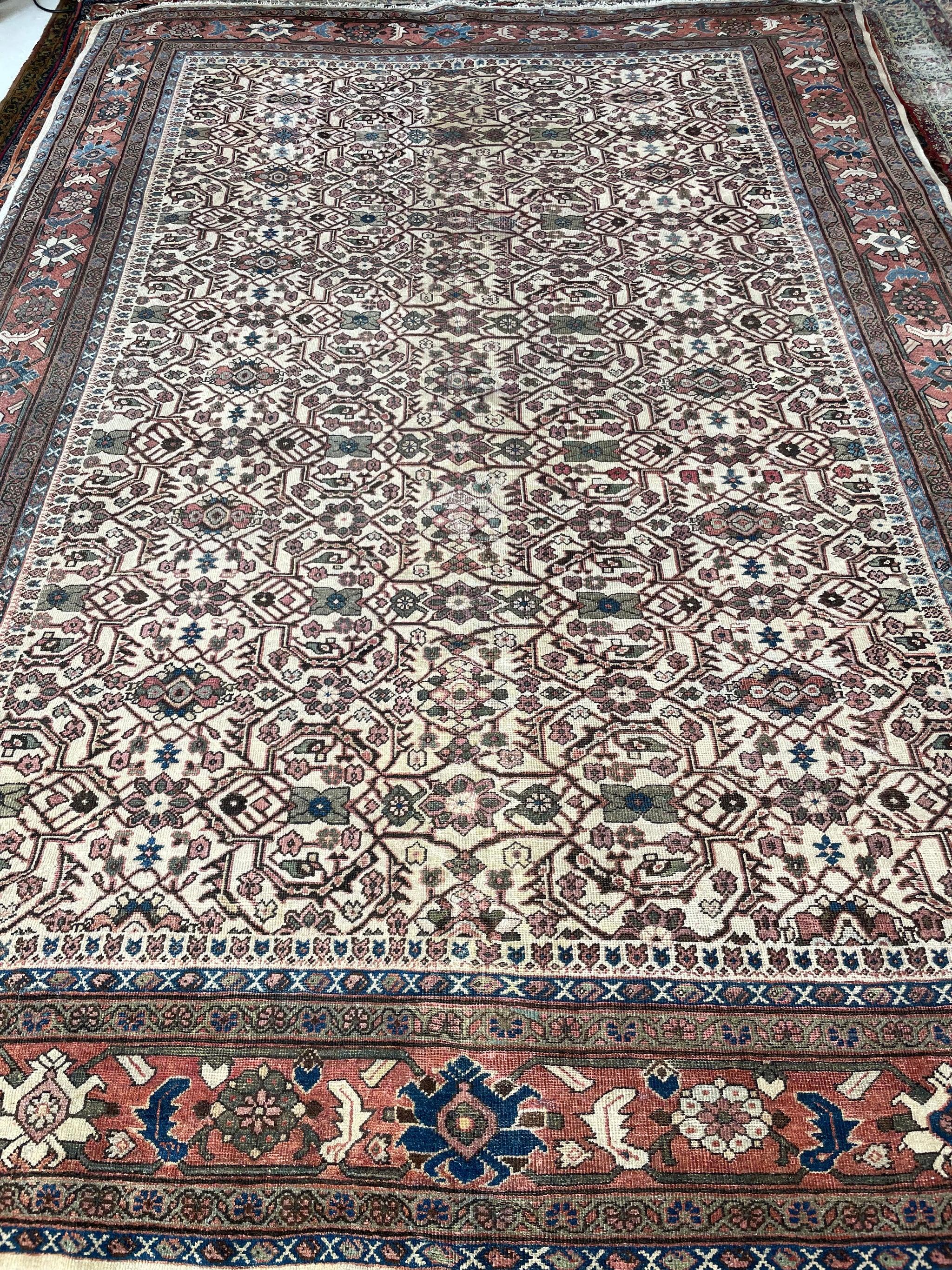Fantastic Antique Beauty Rug with Intricate Geometric Vines, c.1930's 1