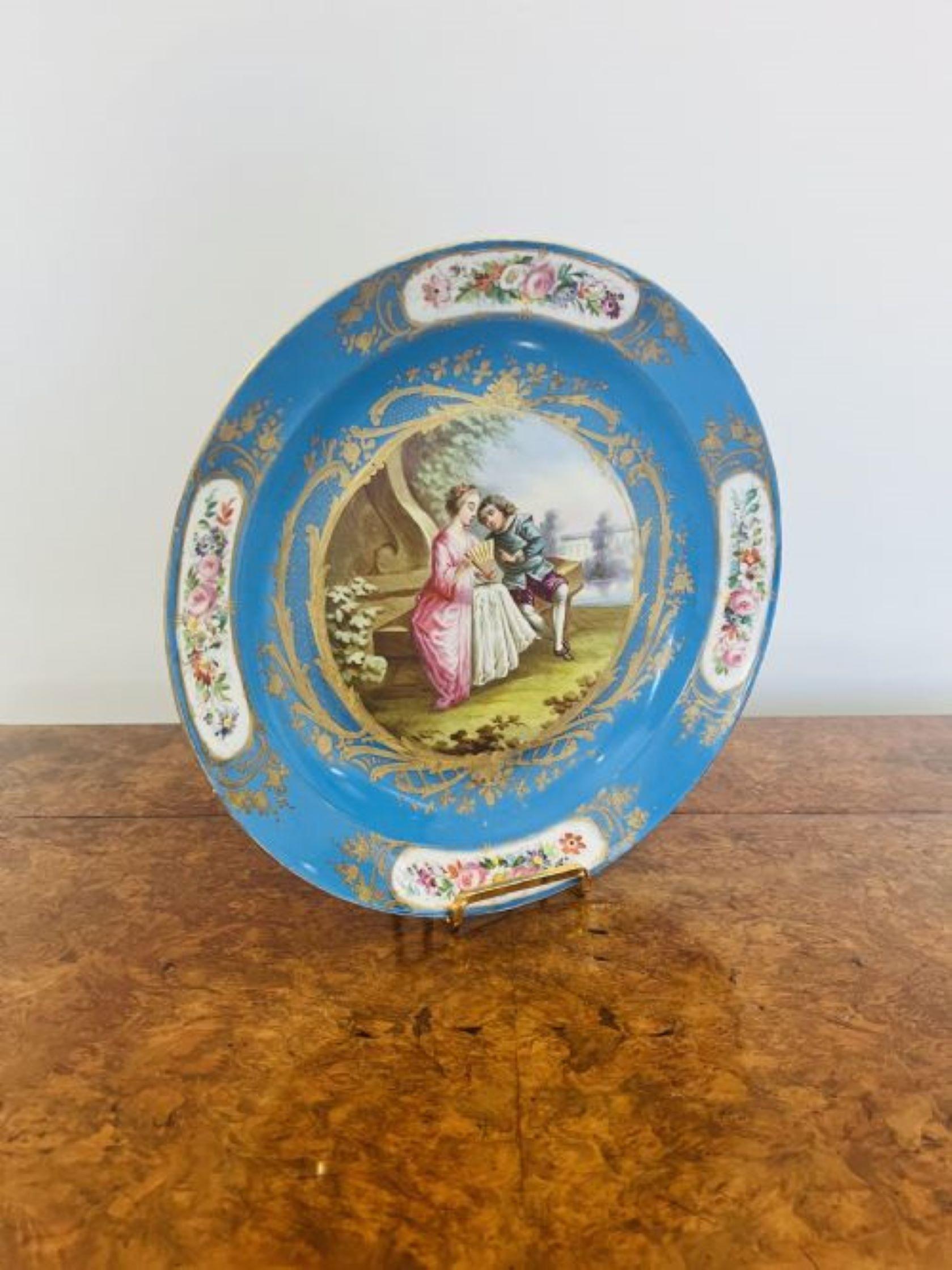19th Century Fantastic antique French sevres style dish For Sale
