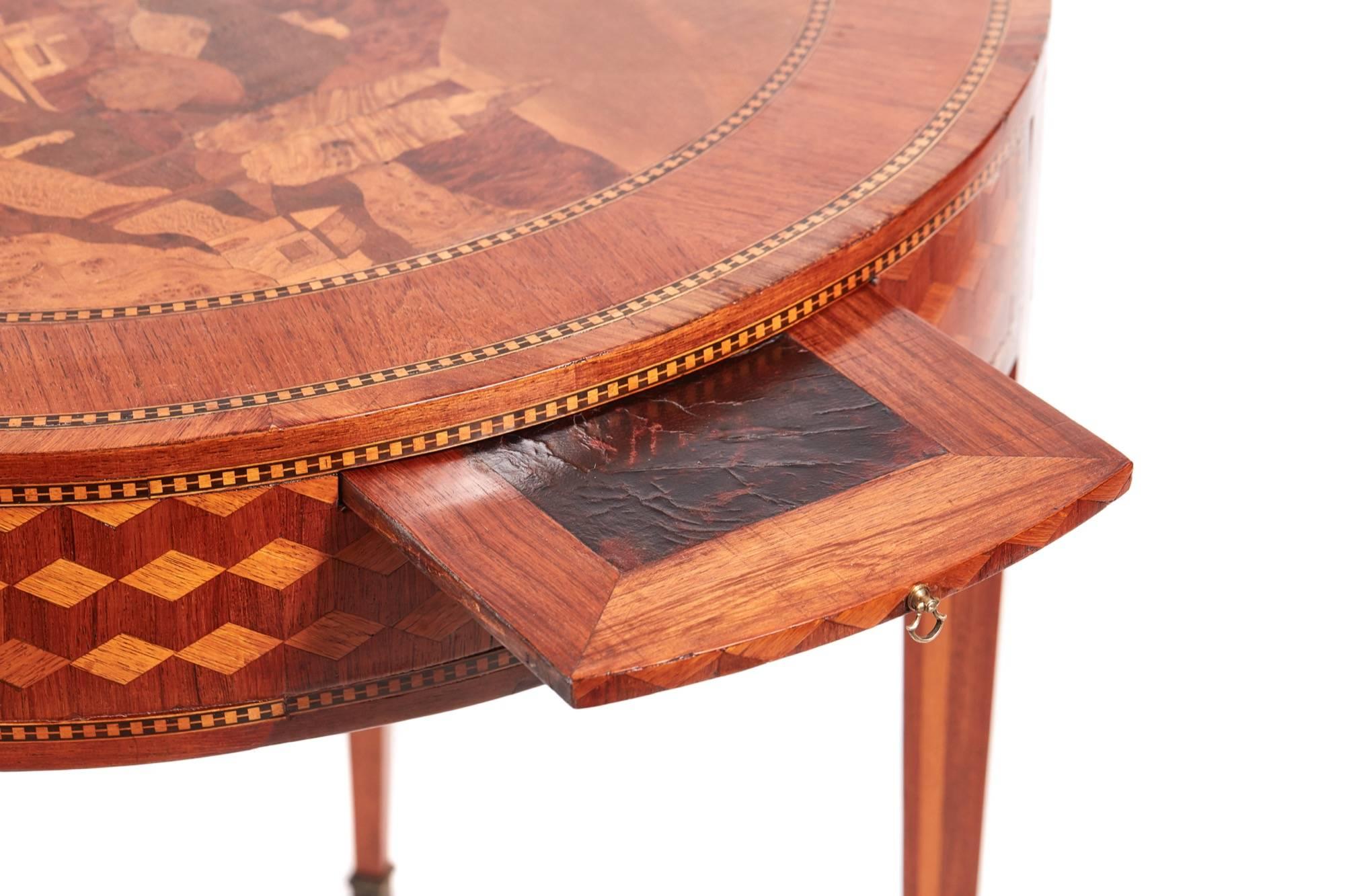 Fantastic Antique Inlaid Satinwood Centre Table In Excellent Condition In Stutton, GB