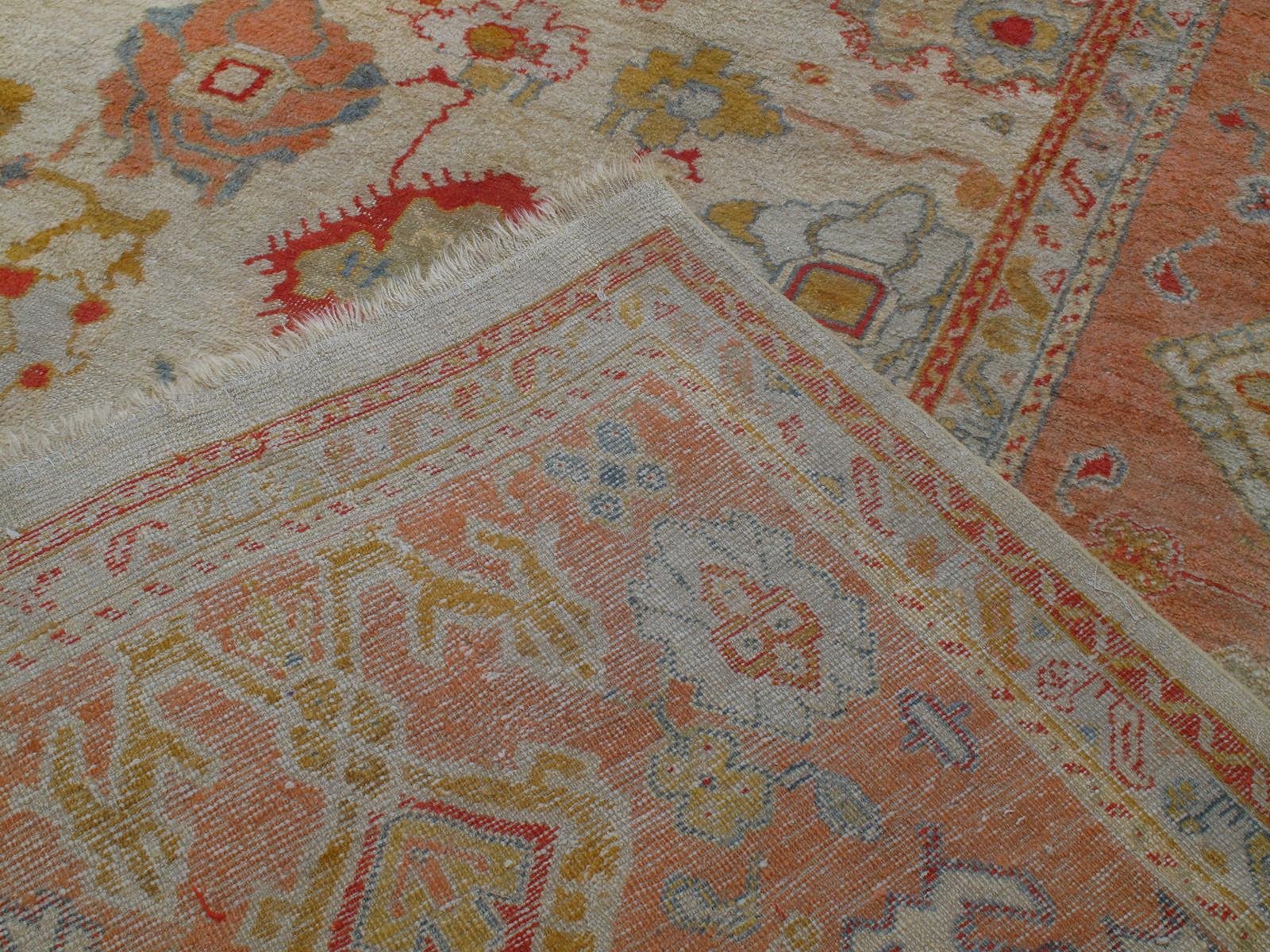 Fantastic Antique Oushak Carpet For Sale 4