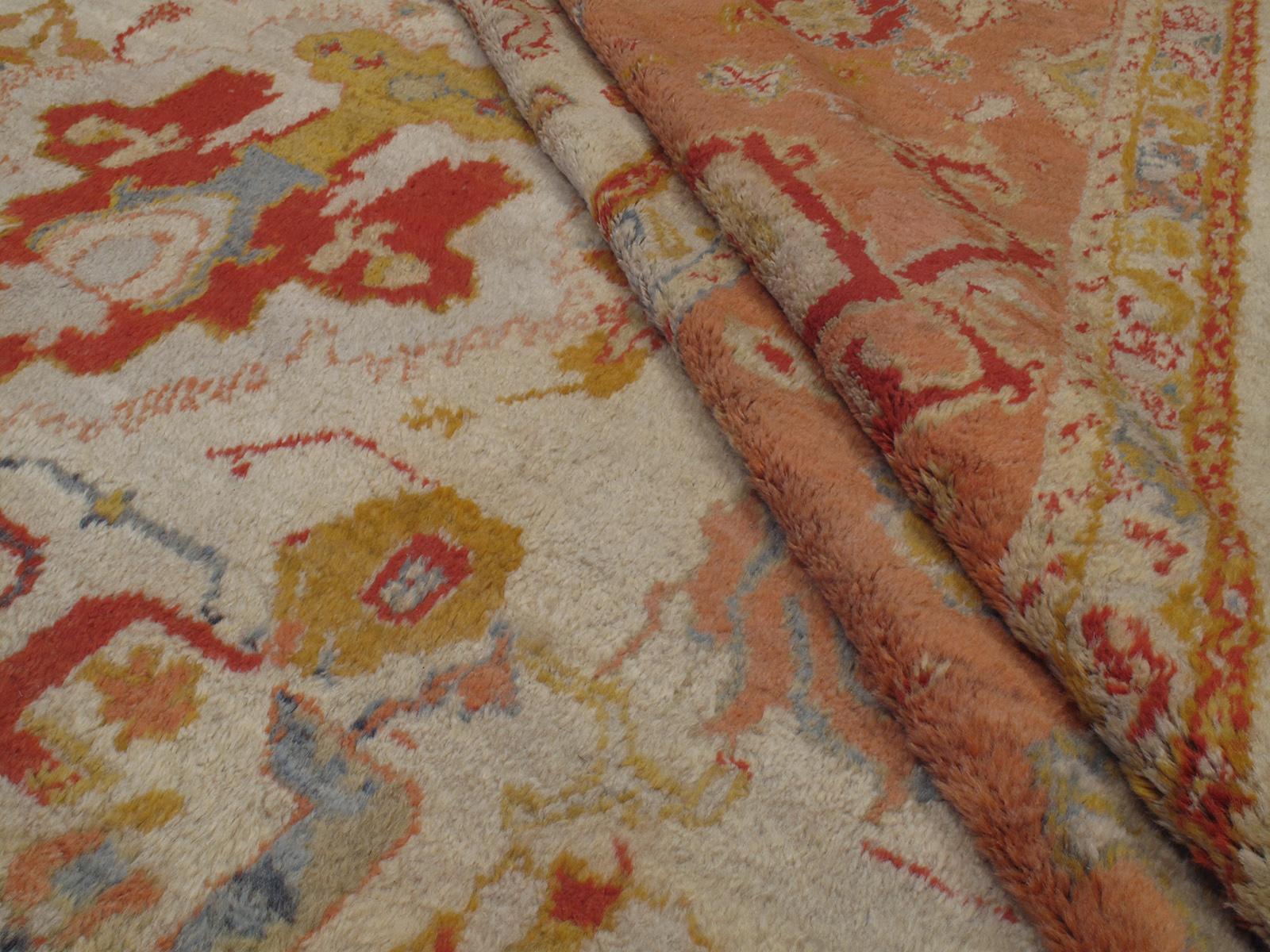 Fantastic Antique Oushak Carpet For Sale 1