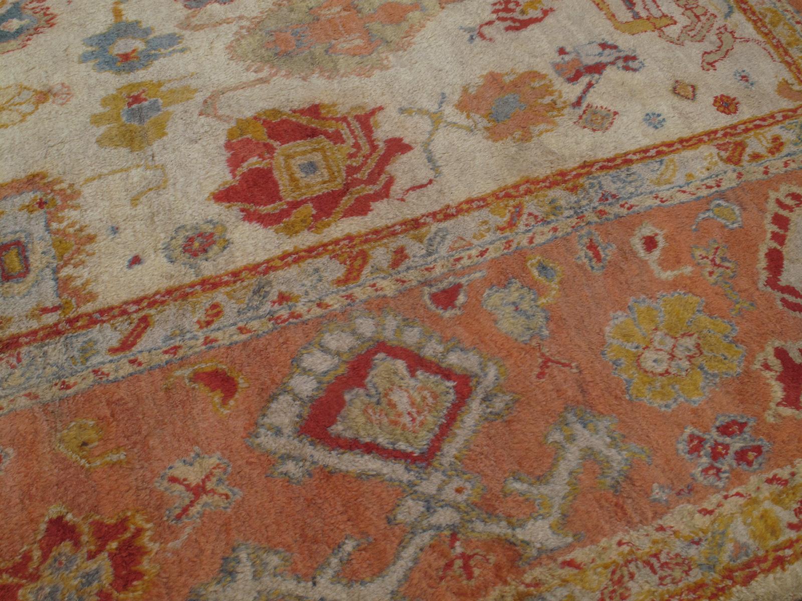 Fantastic Antique Oushak Carpet For Sale 2
