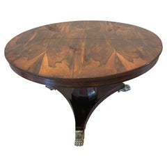 Fantastic Antique Regency Rosewood Circular Centre Table with Bronze Feet