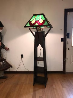 Fantastica lampada da terra antica "Shop of the Crafter" - epoca Stickley - W4409