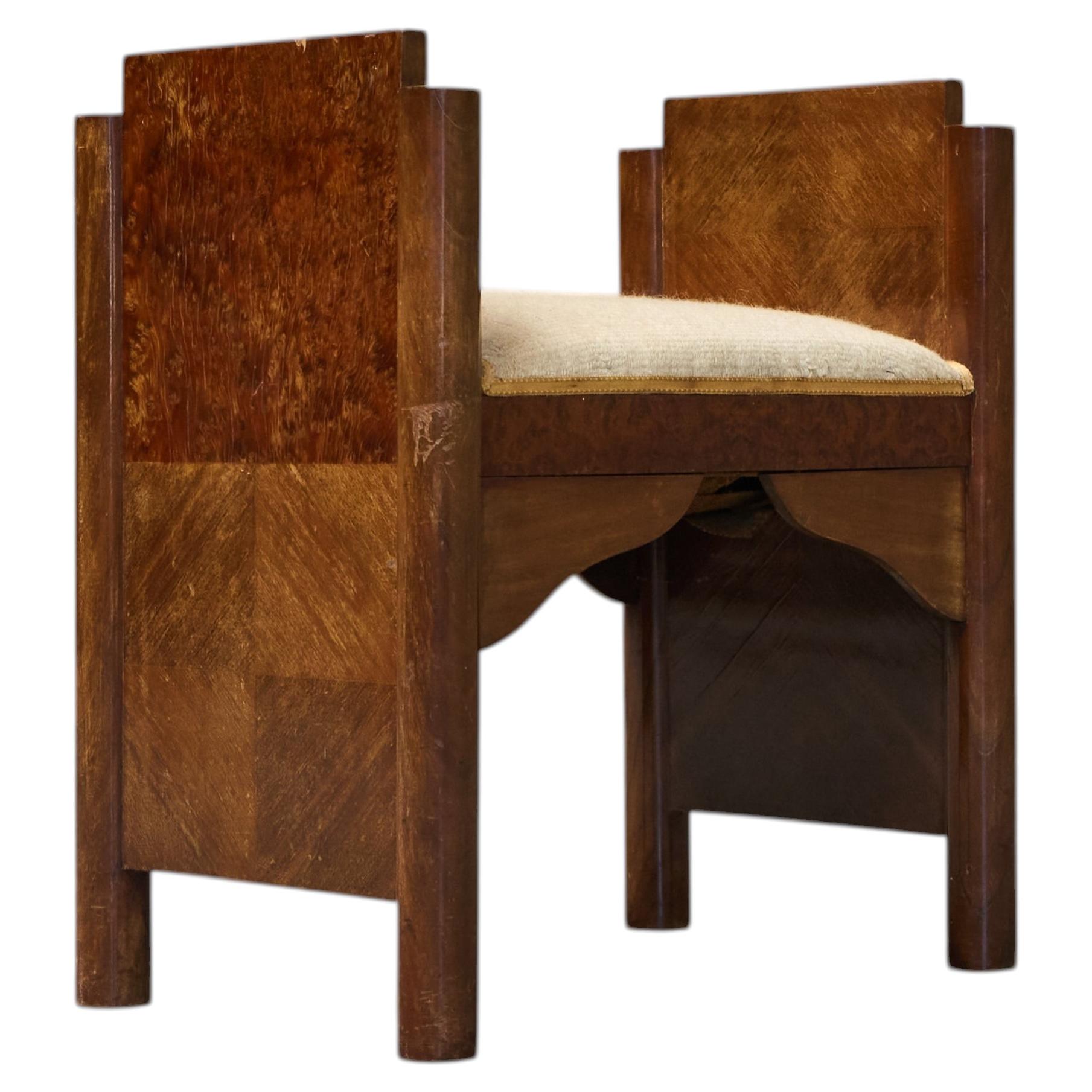 Fantastic Art Deco Bench in Highly Original Condition 1930s
