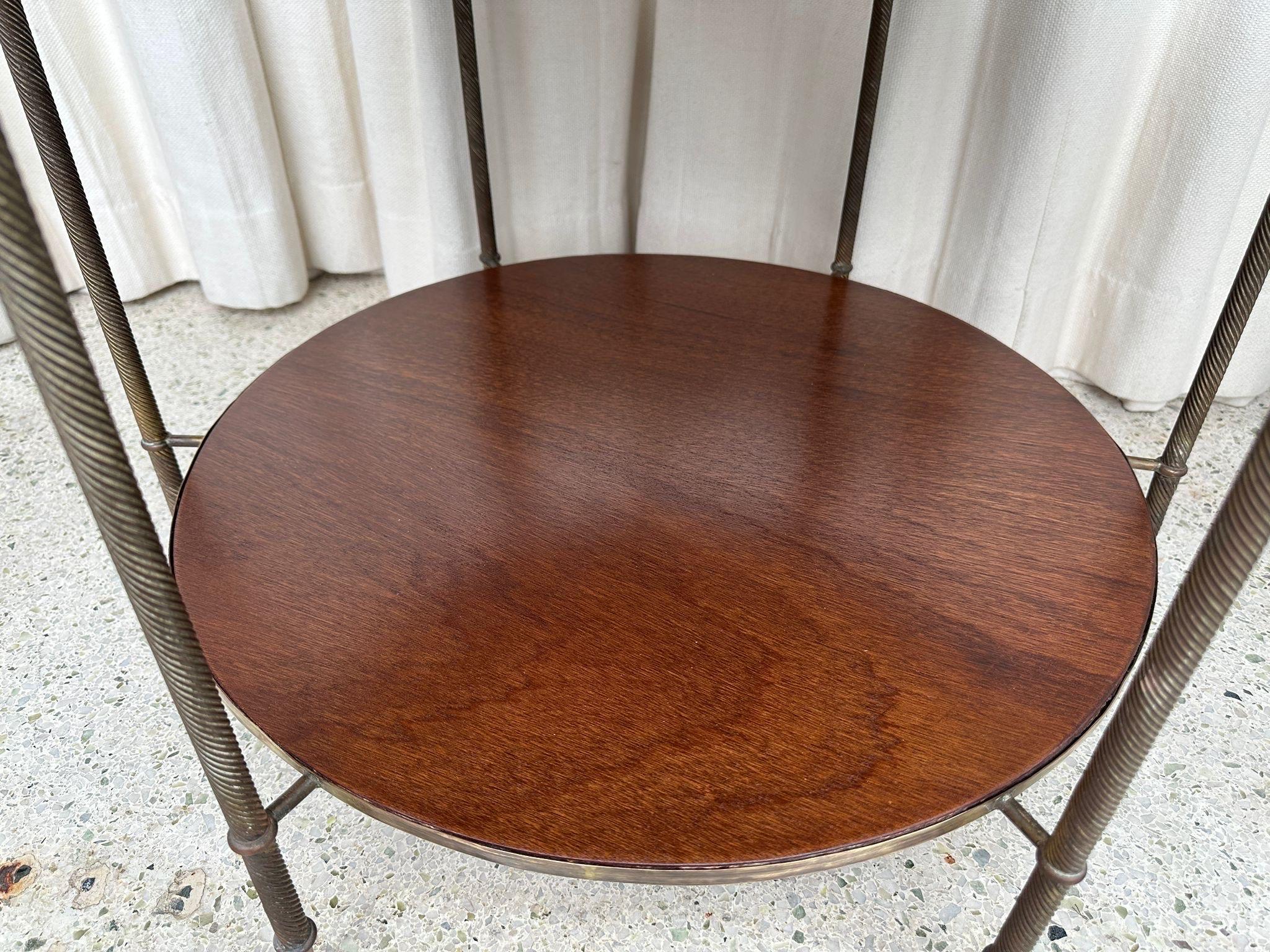 Fantastic Art Deco Round Flip-Top Cocktail Table/ Game Table For Sale 4