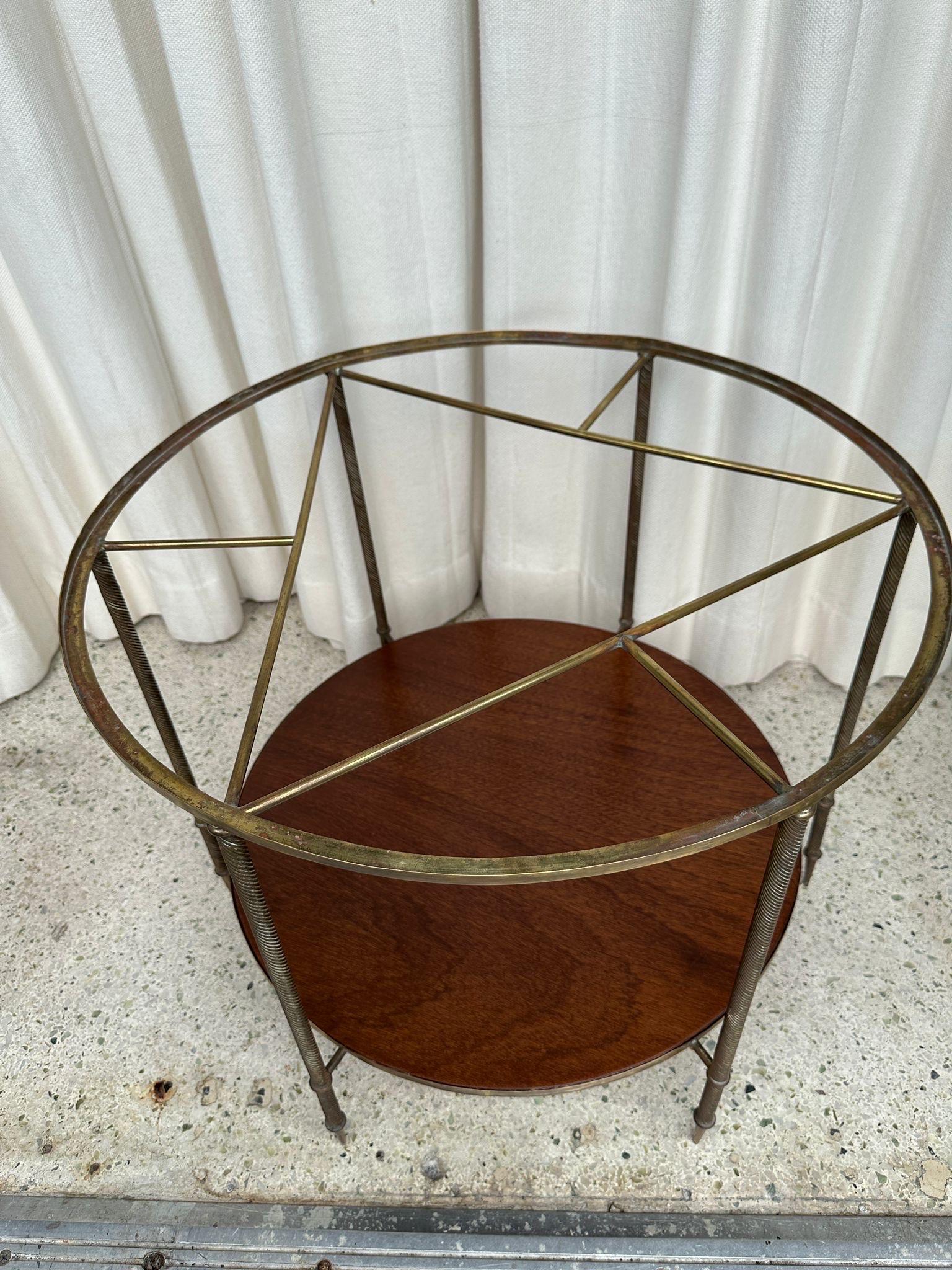 Fantastic Art Deco Round Flip-Top Cocktail Table/ Game Table For Sale 5
