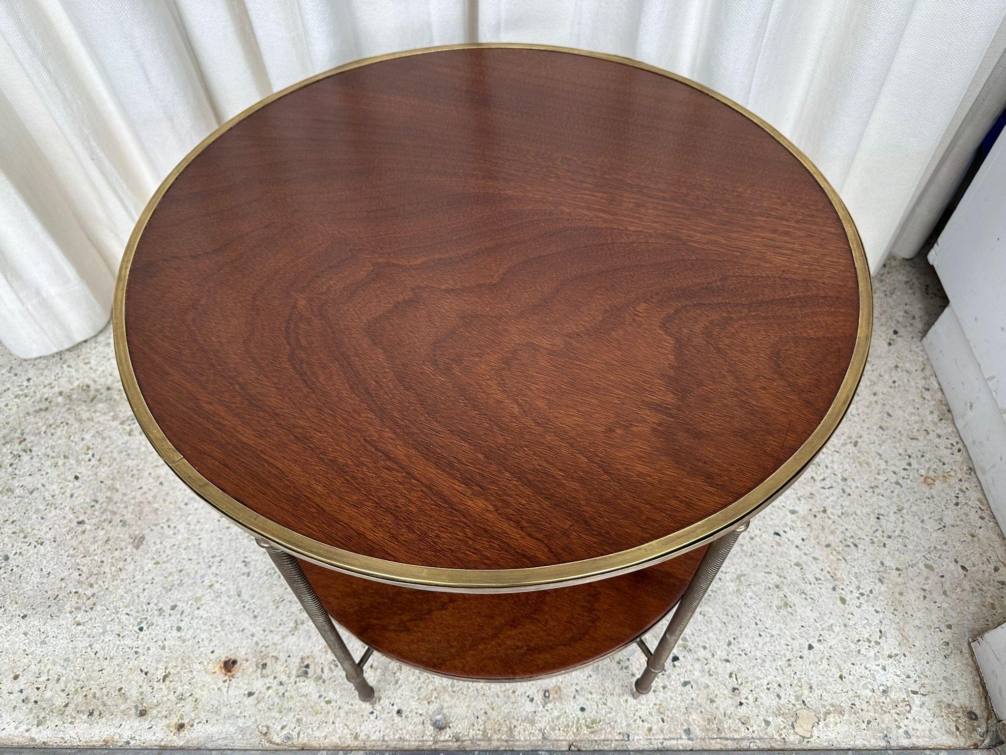 French Fantastic Art Deco Round Flip-Top Cocktail Table/ Game Table For Sale