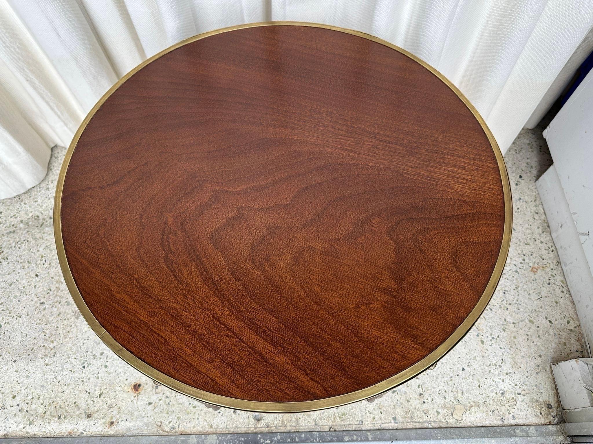 Fantastic Art Deco Round Flip-Top Cocktail Table/ Game Table For Sale 1