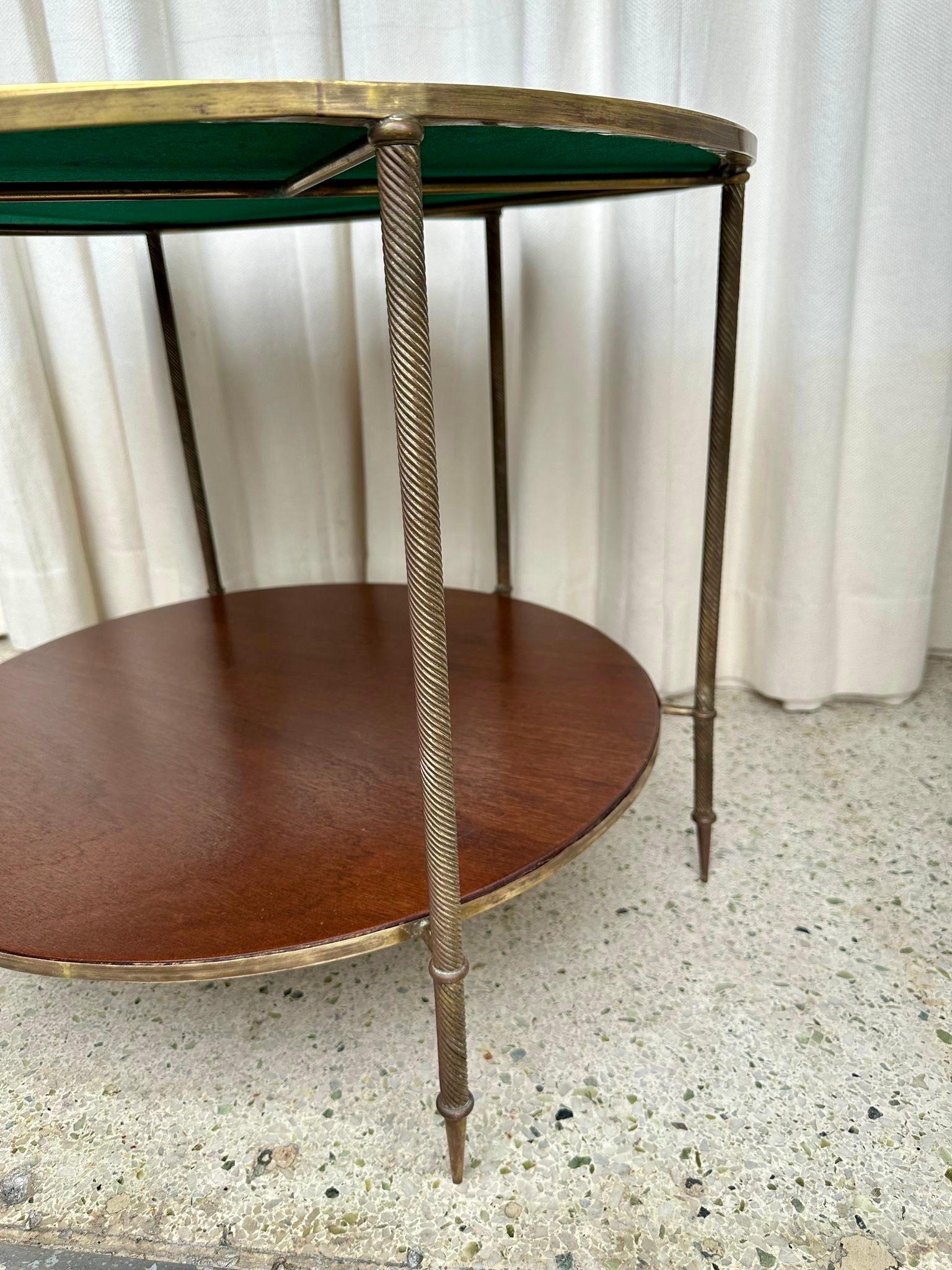 Fantastic Art Deco Round Flip-Top Cocktail Table/ Game Table For Sale 2
