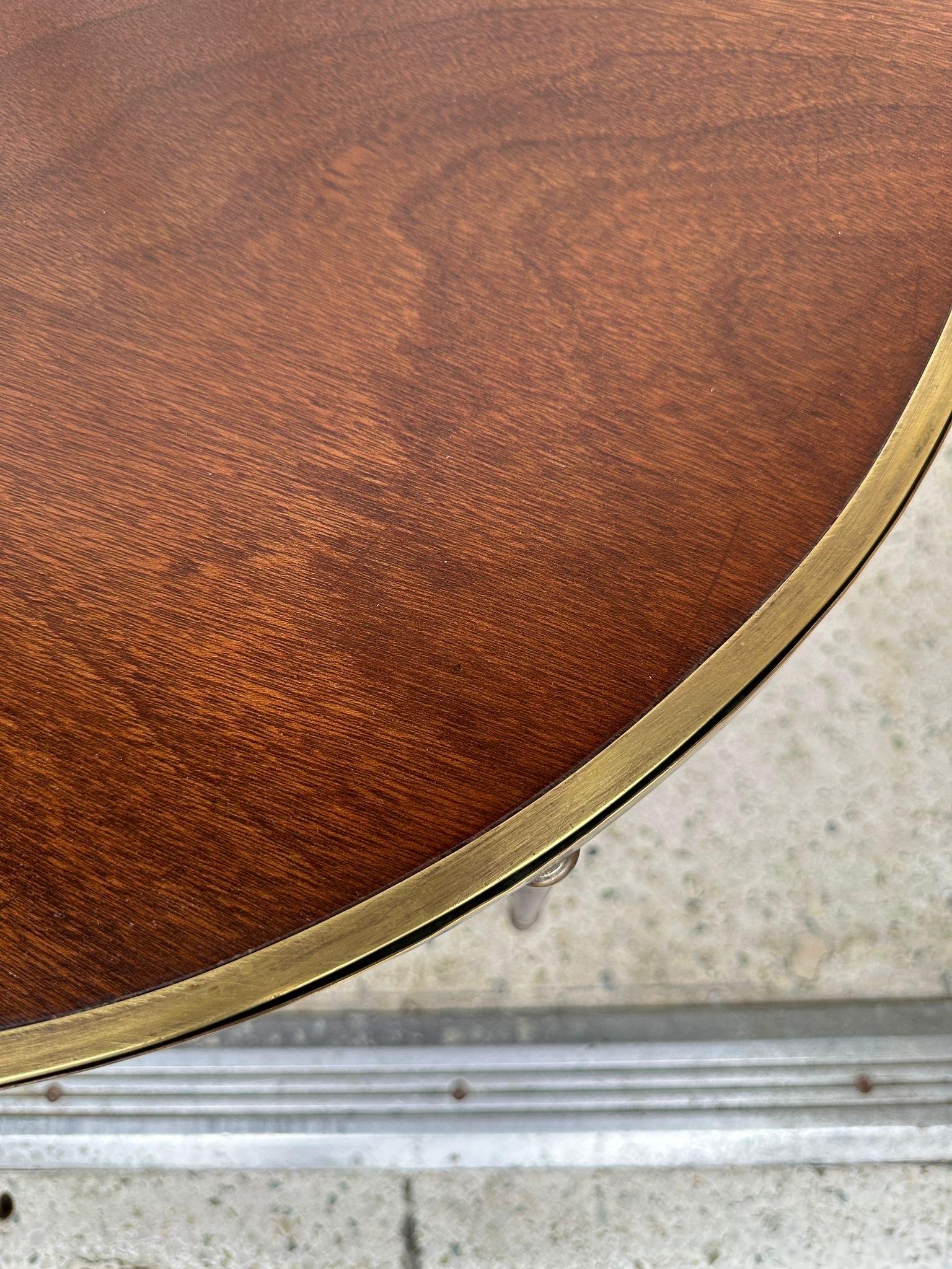 Fantastic Art Deco Round Flip-Top Cocktail Table/ Game Table For Sale 3