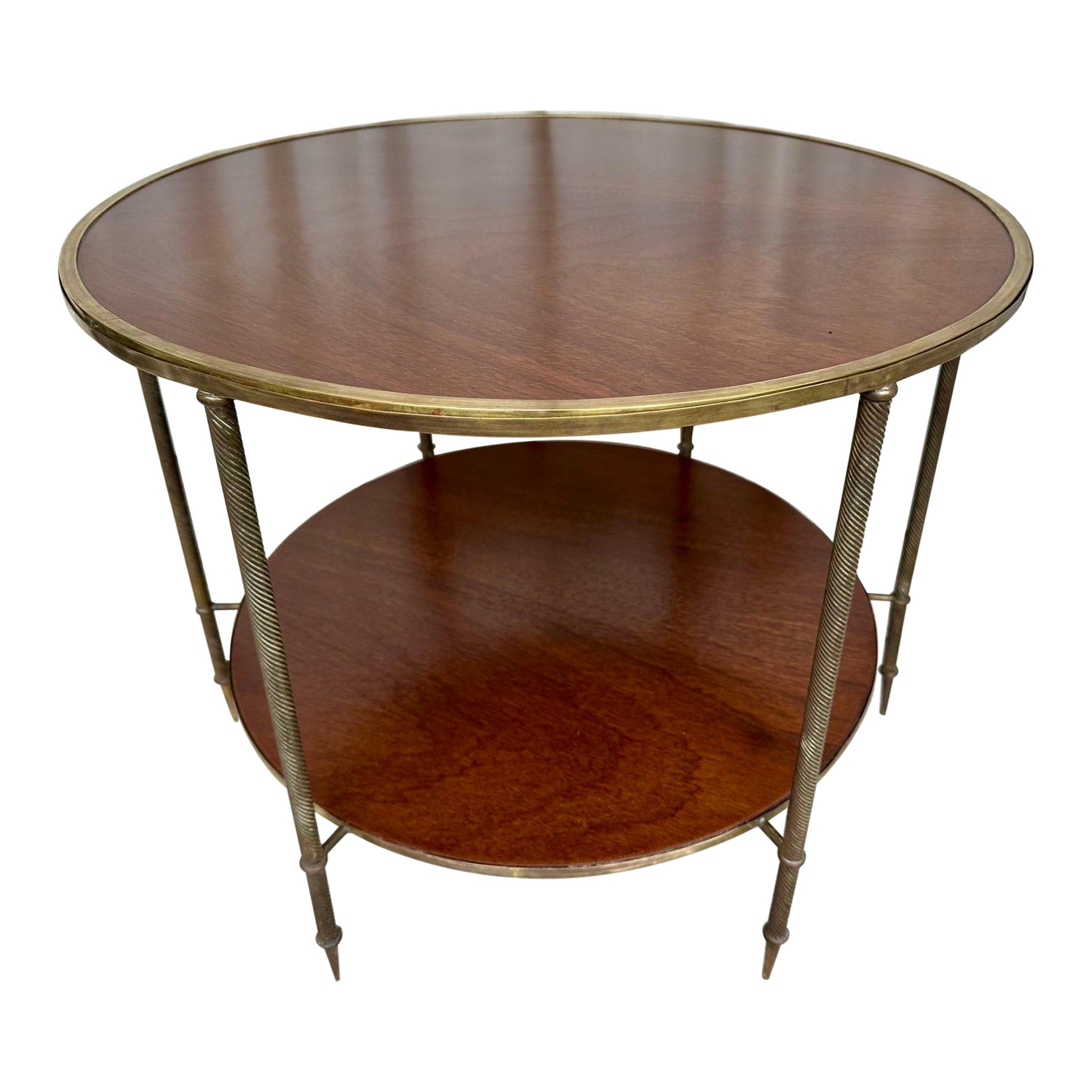 Fantastic Art Deco Round Flip-Top Cocktail Table/ Game Table For Sale