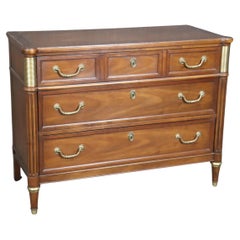 Fantastic Baker Furniture Company Directore Jansen Style Mahogany Brass Commode