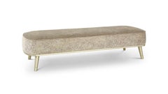 Fantastic Bench Frame aus Holzbeinen aus lackiertem Massivholz und Füßen aus Messing