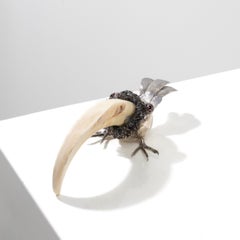 Fantastic bird in sterling silver by Gabriele De Vecchi, Milano