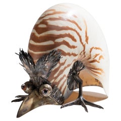 Fantastic bird in sterling silver by Gabriele De Vecchi, Milano