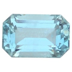 Aigue Marine Naturelle Bleu Fantastique 2.55 Carats Bague Aigue Marine Bijoux