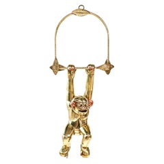 Fantastic Brass and Copper Monkey Sculpture by Sergio Bustamante